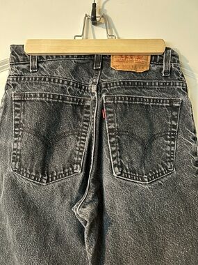 Vintage Levi's Black Washed Straight Jeans